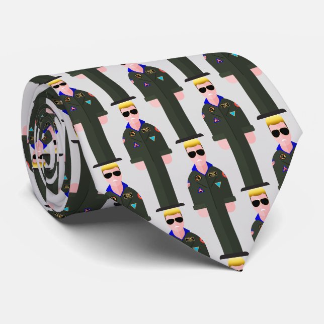 Iceman – 80s Icon Pattern Tie Krawatte (Gerollt)