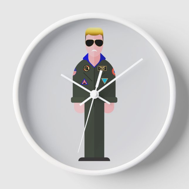 Iceman - 80s Movie Icon Wall Clock Uhr (Vorderseite)