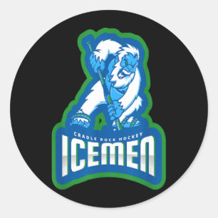 Icemen Cradle Rock Hockey Pro Hockey League Meiste Runder Aufkleber