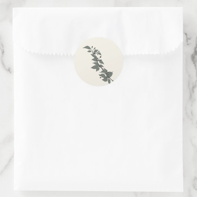 Icey Blätter - Gemütlicher Sticker für botanische  (Tasche)