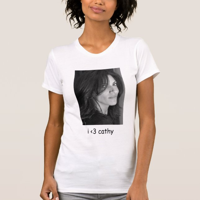 "ich < 3 Cathy" T - Shirt - besonders angefertigt (Vorderseite)