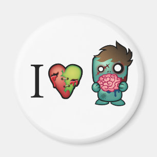Ich <3 Gehirne- Zombies sind überall! Magnet