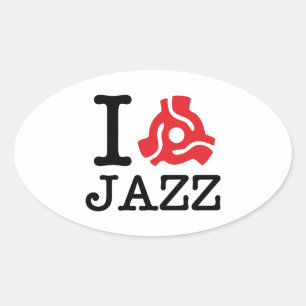 Ich 45 Adapter Jazz Ovaler Aufkleber