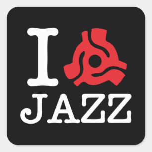 Ich 45 Adapter Jazz Quadratischer Aufkleber