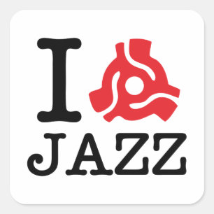 Ich 45 Adapter Jazz Quadratischer Aufkleber