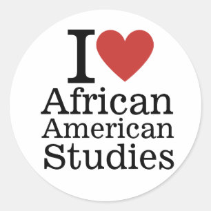 Ich ❤️ Afrikanisch-Amerikanische Studien für Stude Runder Aufkleber