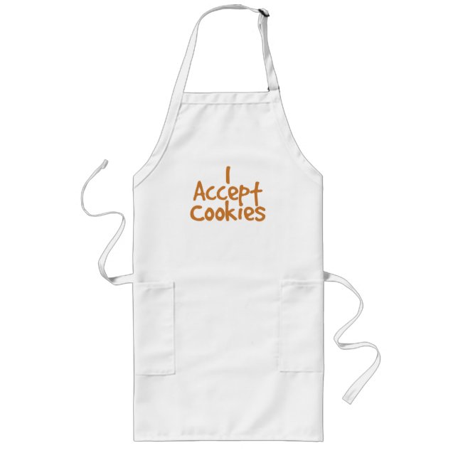 Ich akzeptiere Cookies Lange Schürze (Vorne)