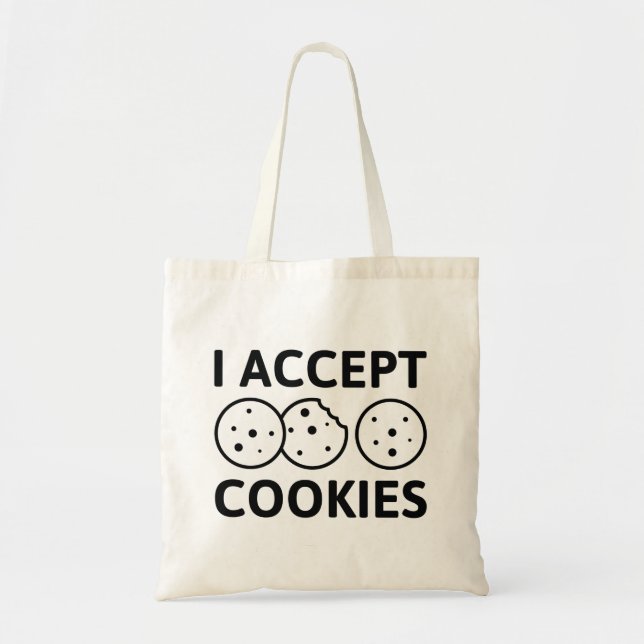 Ich akzeptiere Cookies Tragetasche (Vorne)