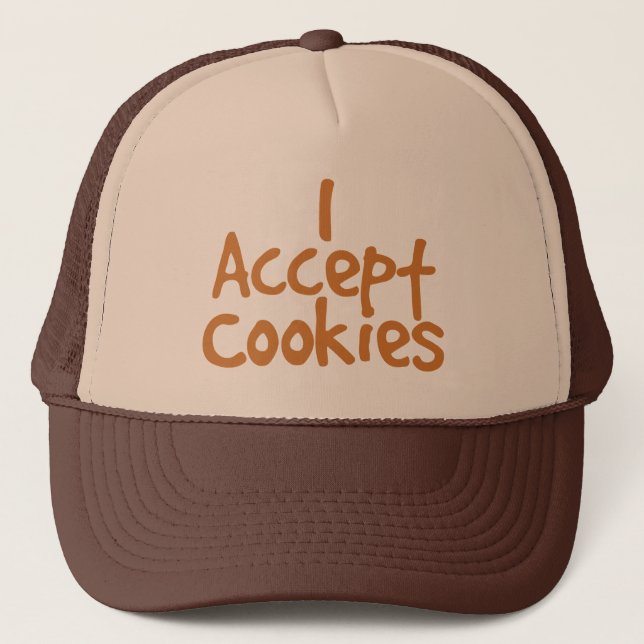 Ich akzeptiere Cookies Trucker Hat Truckerkappe (Vorderseite)