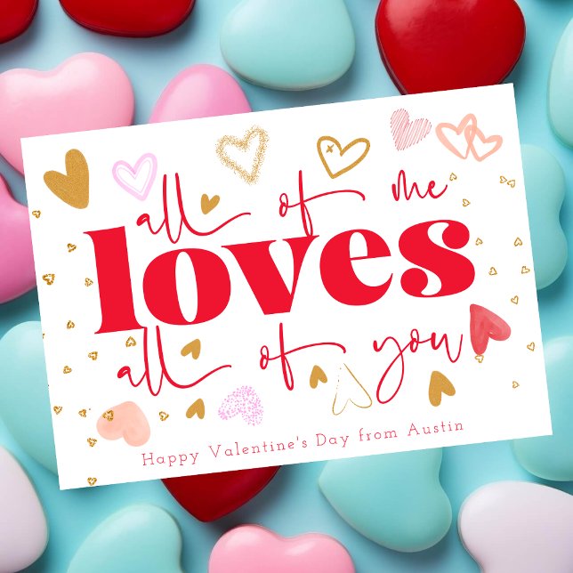 Ich alle Lieben euch Valentinstag Feiertagskarte (Von Creator hochgeladen)