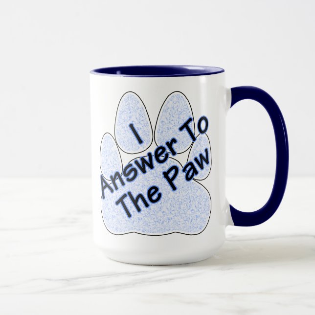 Ich antworte auf die Paw-Kaffee-Tasse Tasse (Rechts)
