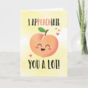Ich apPEACHiate Sie lustig danke Ihnen Karte peach
