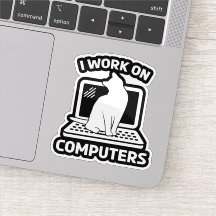 Ich Arbeite An Computern Lustige Katze
