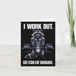 Ich arbeite aus, um Garbage Gym Raccoon Liftin zu Karte
