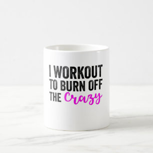Ich arbeite daran, das verrückte - lustige Gym-Spr Kaffeetasse