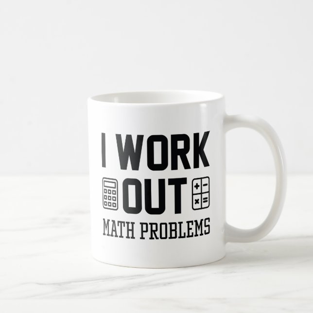 Ich arbeite die Mathematik-Probleme aus Kaffeetasse (Rechts)