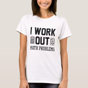 Ich arbeite die Mathematik-Probleme aus T-Shirt