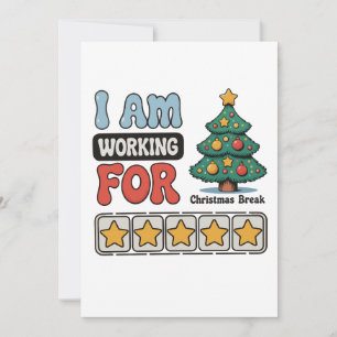 Ich arbeite für den Weihnachtsferien-Winter Feiertagskarte
