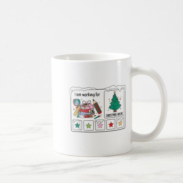 Ich arbeite für die Weihnachtsfeier besondere Bild Kaffeetasse (Rechts)