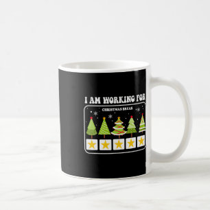 Ich arbeite für Weihnachten Break 5 Sterne Weihnac Kaffeetasse