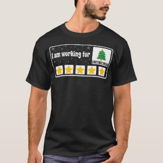 Ich arbeite für Weihnachts Break Funny Teacher Chr T-Shirt