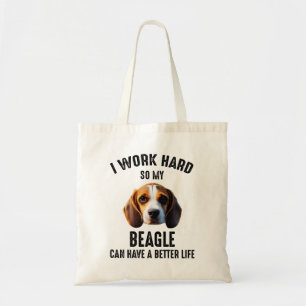 Ich arbeite hart, damit mein Beagle ein besseres L Tragetasche