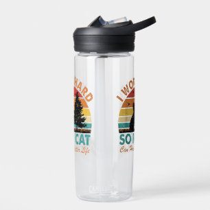 Ich arbeite hart, damit meine Katze besser leben k Trinkflasche