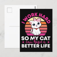Ich arbeite hart, damit meine Katze ein besseres L