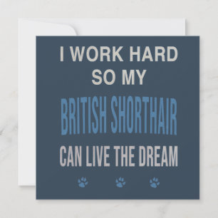 Ich arbeite hart für meine Britisch Kurzhaar Einladung