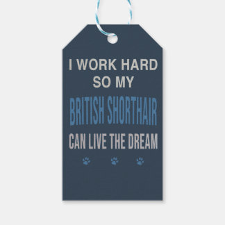 Ich arbeite hart für meine Britisch Kurzhaar Geschenkanhänger