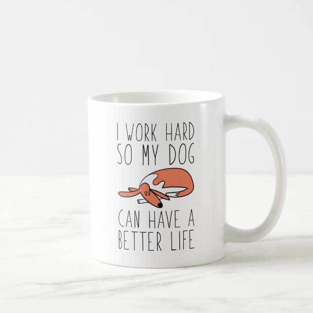 Ich arbeite hart kaffeetasse (Rechts)