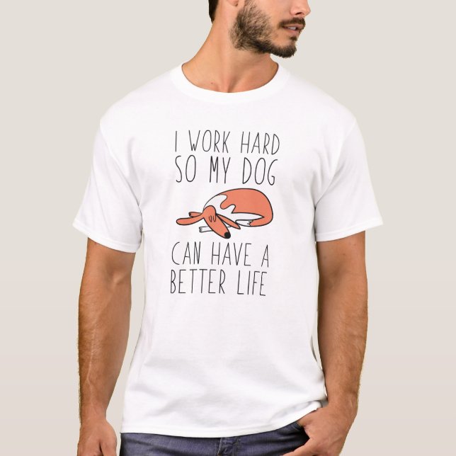 Ich arbeite hart T-Shirt (Vorderseite)