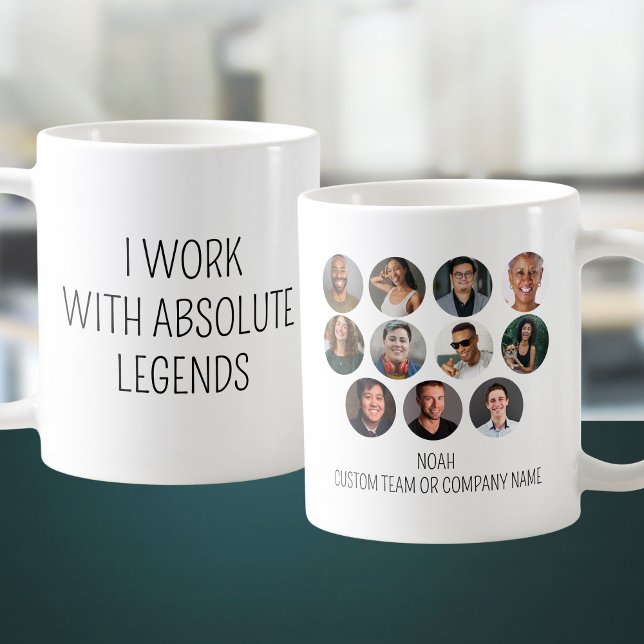 Ich arbeite mit Absolute Legends 11 Foto Office Te Kaffeetasse (I Work With Absolute Legends 11 Photo Office Team Coffee Mug
)