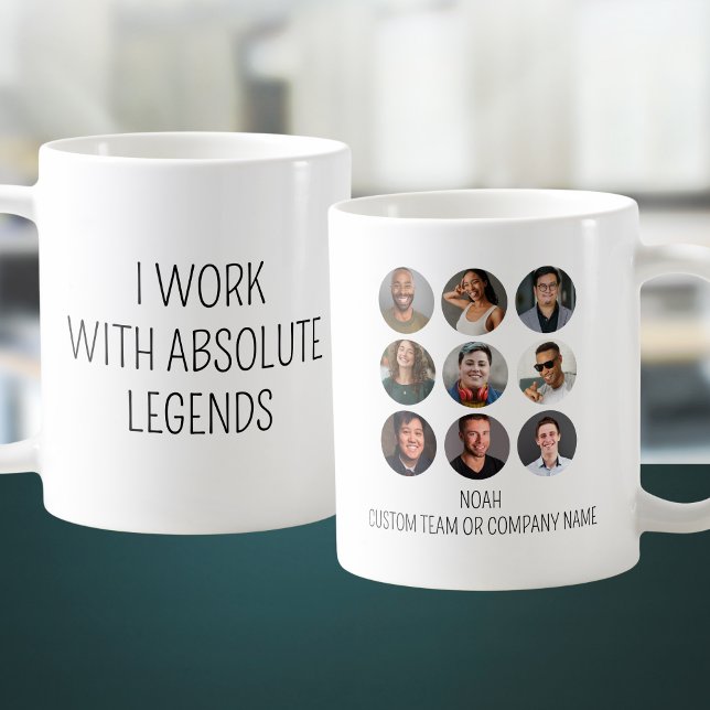 Ich arbeite mit Absolute Leges 9 Foto Office Team Kaffeetasse (I Work With Absolute Legends 9 Photo Office Team Coffee Mug
)