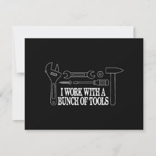 Ich arbeite mit einer Reihe von Werkzeugen - Funny Save The Date