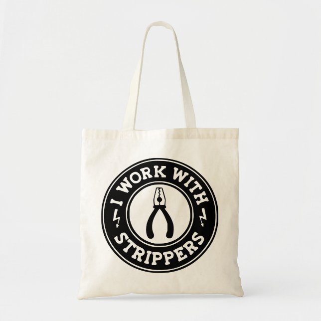 Ich arbeite mit Strippern #USAPatriotGraphics © Tragetasche (Vorne)