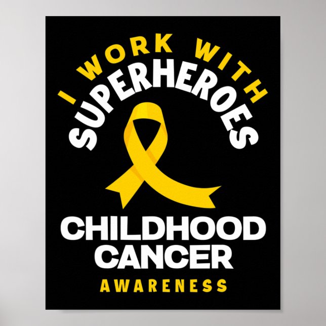 Ich arbeite mit Superhelden-Onkologen-Kindern Poster (Vorne)