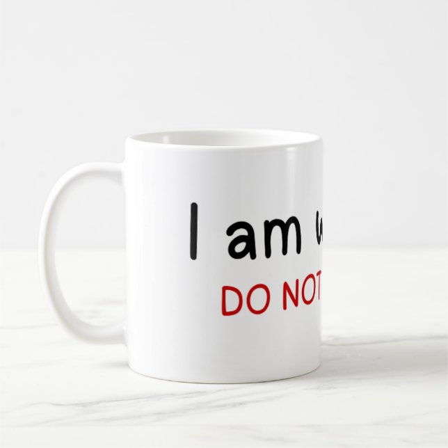Ich arbeite nicht stören kaffeetasse (Links)