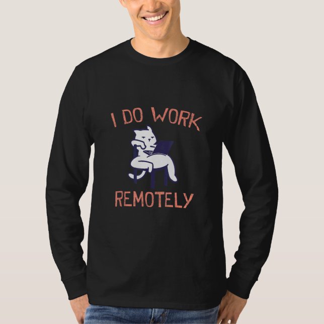 Ich arbeite remote von Zuhause-Mitarbeitern mit ST T-Shirt (Vorderseite)