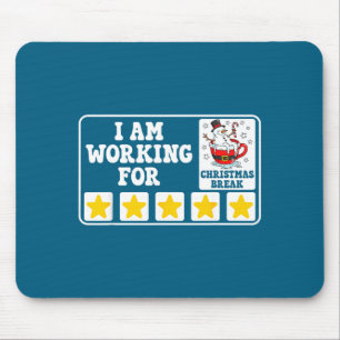 Ich arbeite über Weihnachtsferien Lustiger Büro-Sp Mousepad