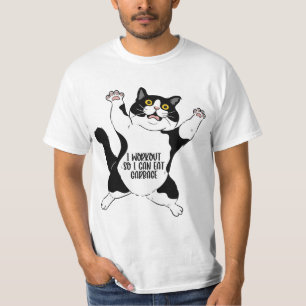 Ich arbeite, um Müll zu essen, Katzen-Fitness T-Shirt