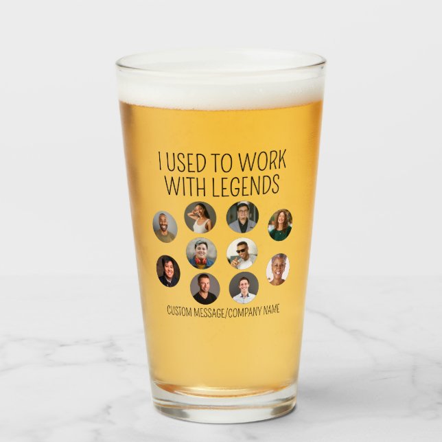 Ich arbeitete früher mit Legends 10 Coworker Foto Glas (Vorne (Gefüllt))