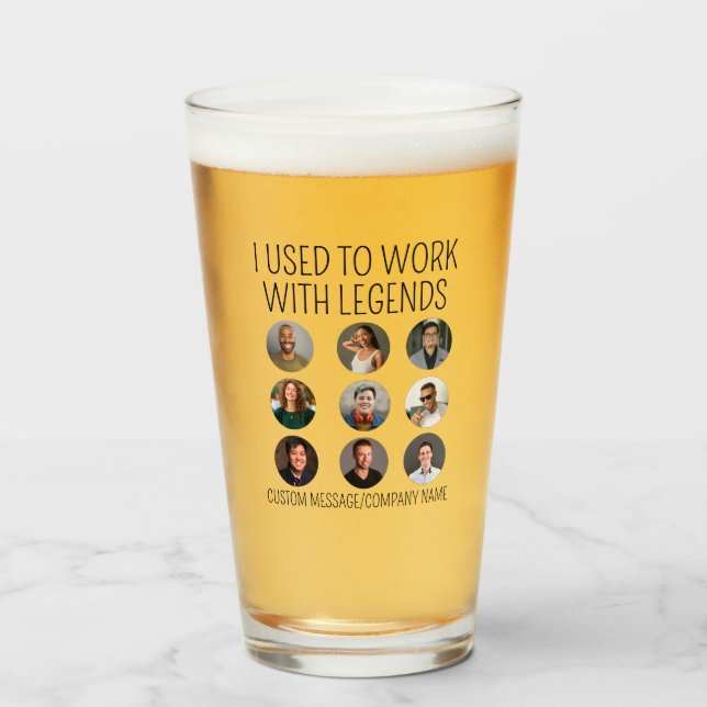 Ich arbeitete früher mit Legends 9 Coworker Foto Glas (Vorne (Gefüllt))