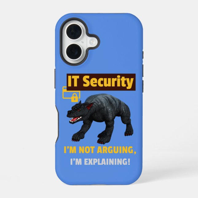 Ich argumentiere nicht, dass ich Funny IT Security iPhone 16 Hülle (Rückseite)