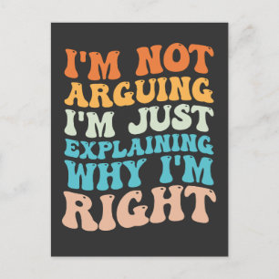 Ich argumentiere nicht, dass ich nur erkläre, waru einladungspostkarte