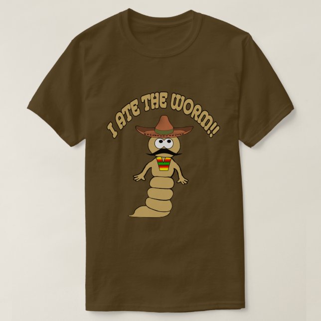 Ich aß den Wurm T-Shirt (Design vorne)