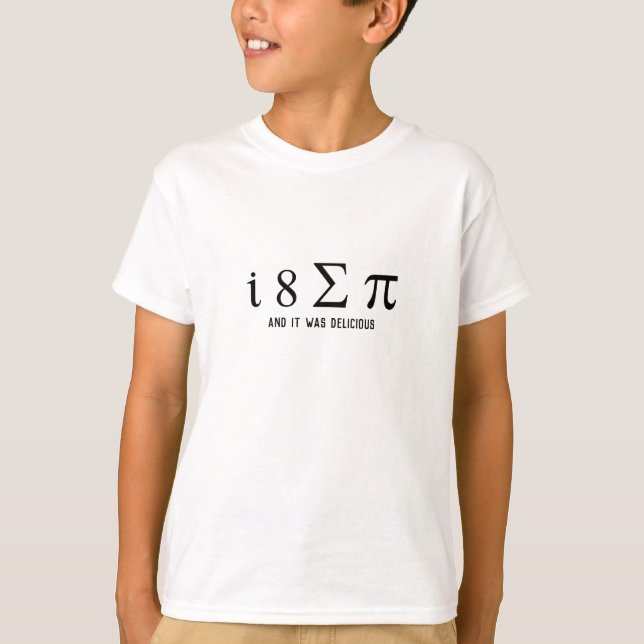 Ich aß ein paar geeky Mathe Spaß Kinder T-Shirt (Vorderseite)