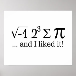 Ich aß etwas Kuchen und ich mochte es Typografie Poster