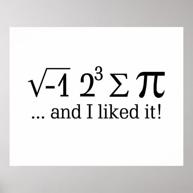 Ich aß etwas Kuchen und ich mochte es Typografie Poster (Vorne)