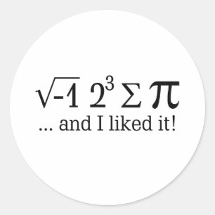 Ich aß etwas Kuchen und ich mochte es Typografie Runder Aufkleber